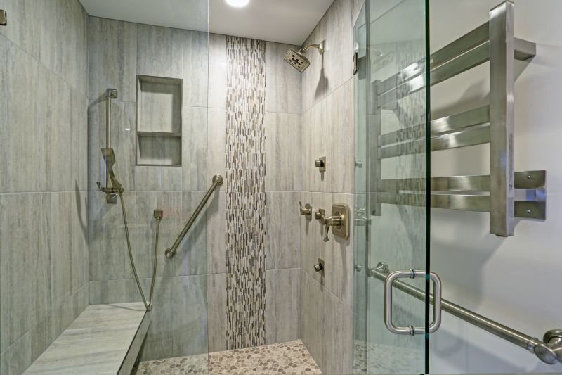 Shower Floor with Pebble Tiles